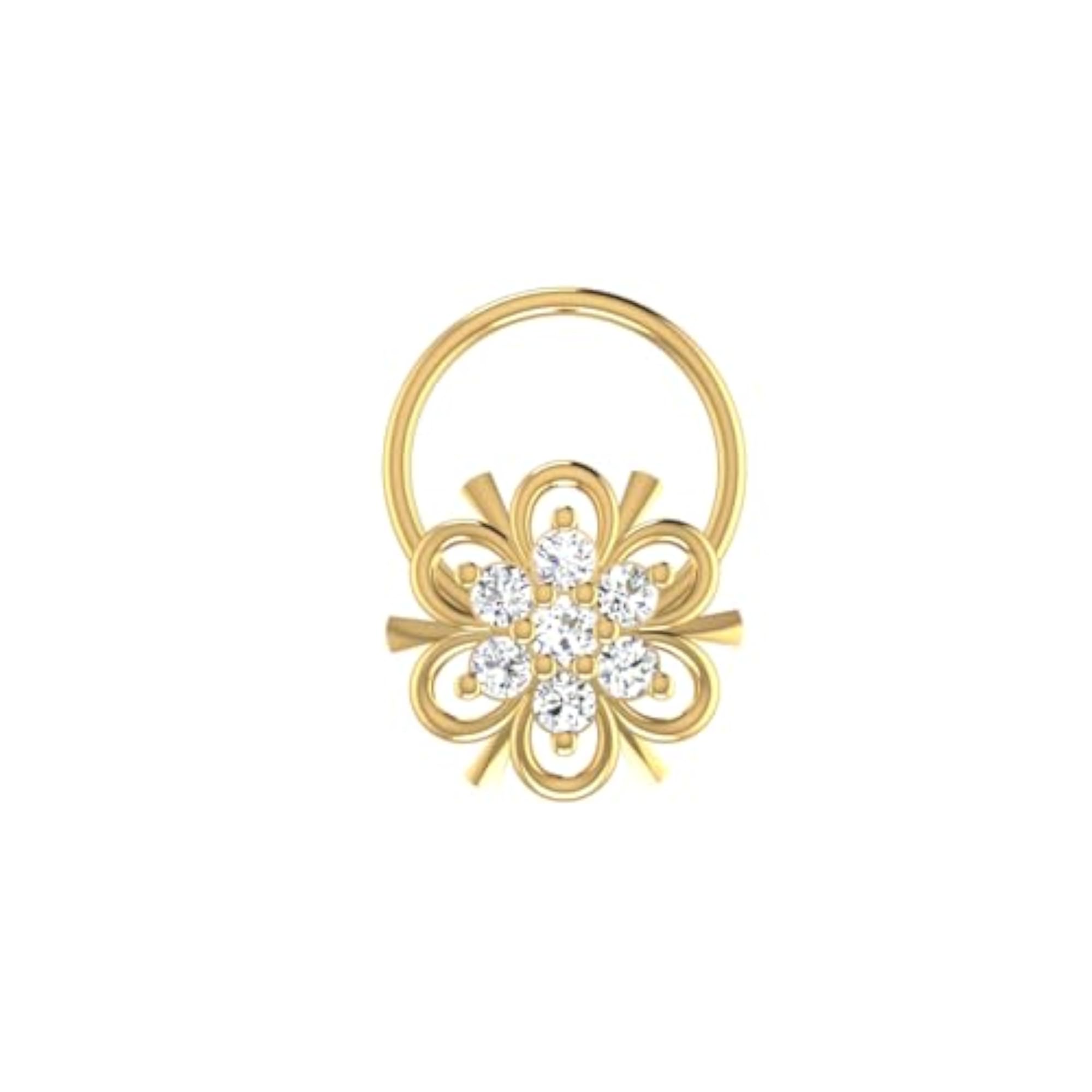 Women's 9K BIS Hallmarked Yellow Gold Stud Nosering